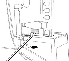 1. Remove the plastic cover from the battery connector