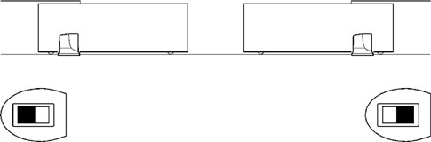 Wiring layout for two automated gates facing each other
