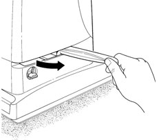 3. Pull out the release lever 3. Pull out the release lever