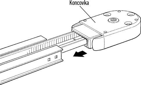 5. Snap the head onto the other end of the rail: