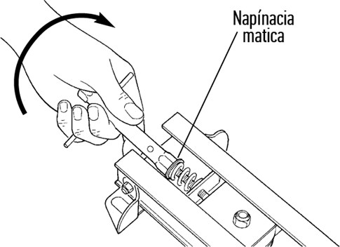 1. Before assembling the rail, loosen the tensioning nut: