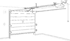 Sectional garage door