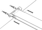 Wall plugs and screws can be used to attach it to the wall.