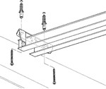 Alternatively, if the conditions allow, you can attach the rail directly to the ceiling.