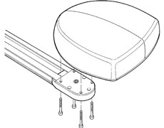 2. Attach the drive to the drive shaft coupling using the four supplied 6,3x38 screws.