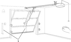 Projecting up-and-over garage door wiring setup