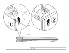 Feed through the power cable