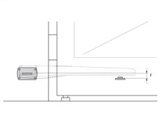 Height difference between the front and rear brackets