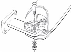 Mounting the NICE Wingo operator on the rear bracket