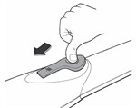 Pull out the release lever and move the gate manually