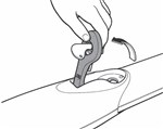 3. Pull out the release lever and move the gate manually