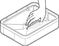 Make sure the surface is clean; if not, clean it.