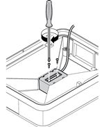 Tighten using the supplied screws.