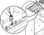 Connect the connector to the control unit of the M-Bar and L-Bar barrier.