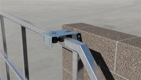 Top guide for a sliding gate, 2 rollers
