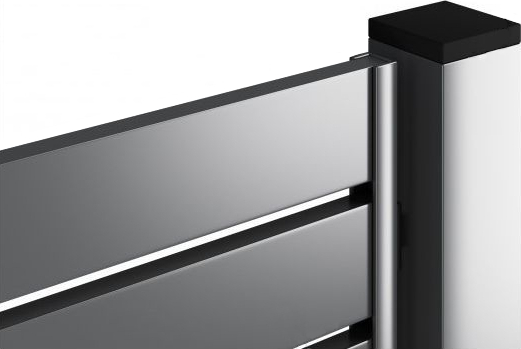 gate infill with galvanized box-section profiles
