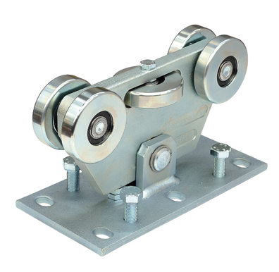 5-roller sliding gate carriage for C-profile 98x98x5