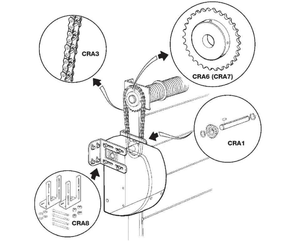 NICE CRA – Connecting the chain to the shaft NICE CRA – Connecting the chain to the shaft