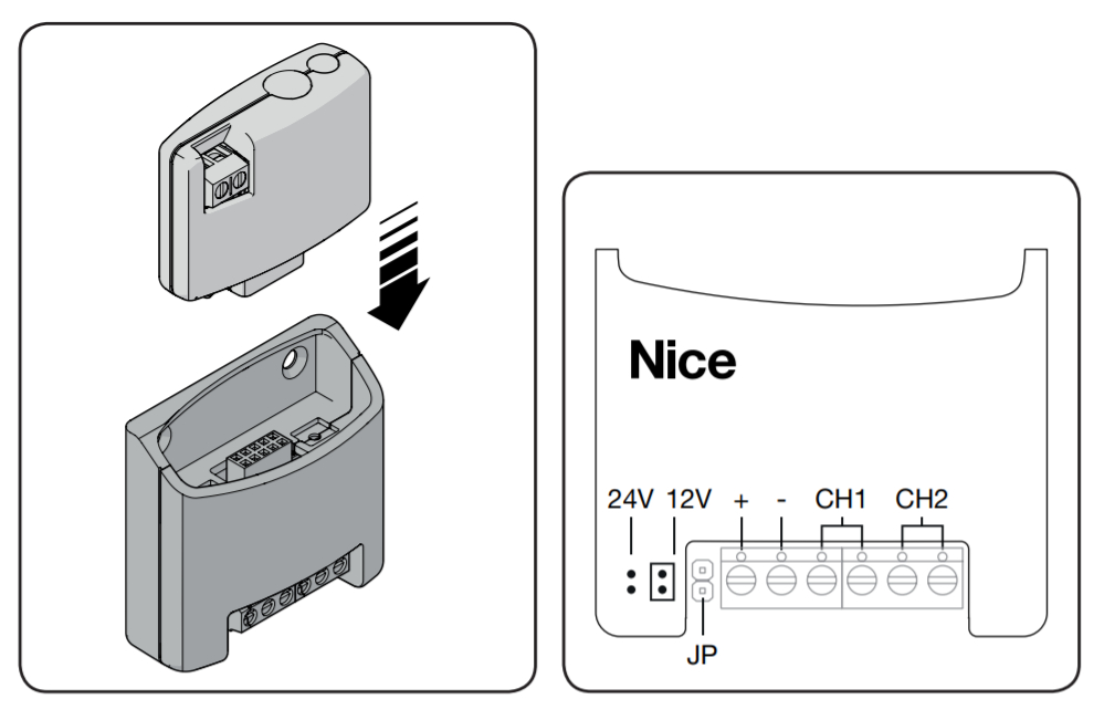 NICE ONELR-KIT wiring NICE ONELR-KIT wiring