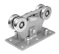 Trolley with 5 bearing-mounted rollers for a cantilever sliding gate Trolley with 5 bearing-mounted rollers for a cantilever sliding gate