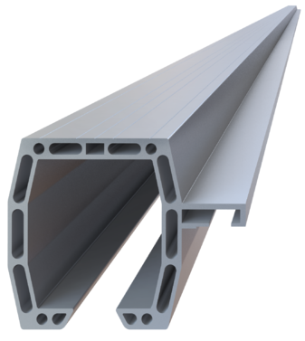 Aluminium C-section for a sliding gate