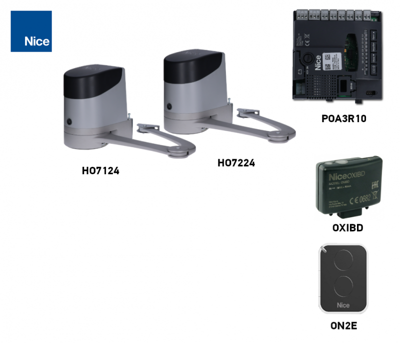 NICE HOPPKIT operator kit for a double-leaf gate - one leaf 2.4m/250kg