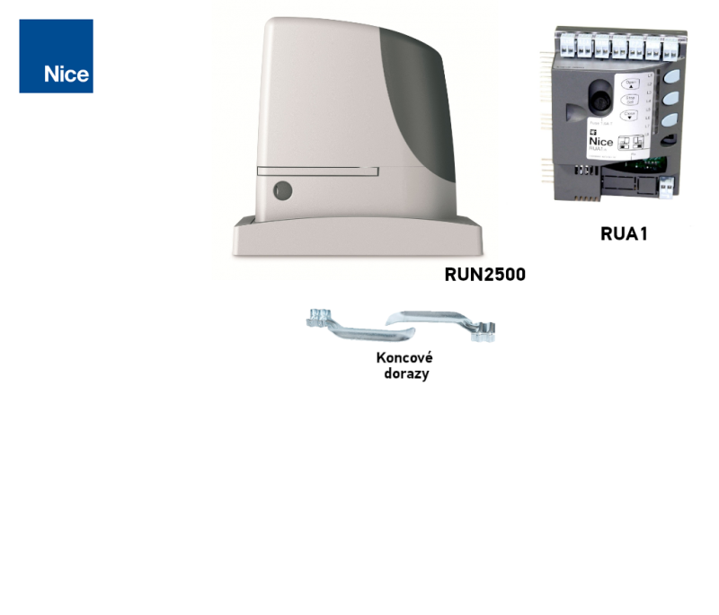 NICE RUN2500 – standalone operator with RUA1 control unit