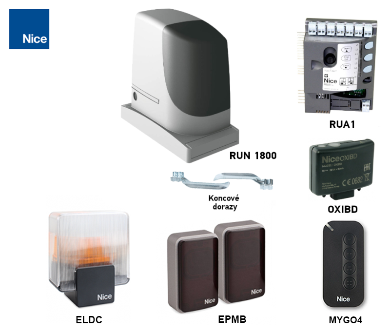 NICE Run RUN1800 gate operator kit