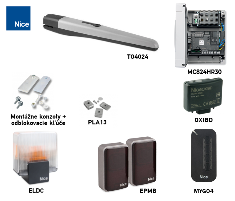 NICE Toona 4 TO4024 drive kit with accessories