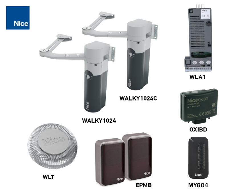 NICE WALKY double-leaf gate kit