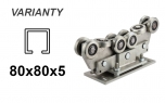 All-metal pivoting adjustable carriage with 10 rollers