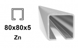 C-profile 80 × 80 × 5 mm, Zn