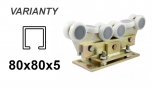 Pivoting adjustable carriage with 10 nylon rollers