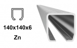 C-profile 140 × 140 × 6 mm, Zn