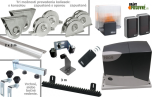 Kit for building a track-mounted sliding gate
