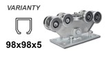 9-roller carriage for C-profile 98 × 98 × 5 mm