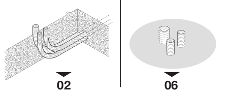 NICE WIDE: start with step 02 for a new foundation, or step 06 if the foundation is already in place