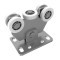 Trolley with 5 bearing rollers, galvanized