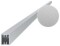 Aluminium fence slat 20x16 mm, with anodised finish, 2 m
