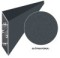 Aluminium fence slat 108x16 mm, parallelogram-shaped, textured anthracite RAL7016, 2 m