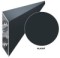 Aluminium fence slat 108x16 mm, parallelogram shape, anthracite RAL7016, 2 m