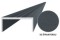 Aluminium fixing profile for slats, U-shaped, 50 mm wide, AL-UP3, textured anthracite RAL 7016, 3 m