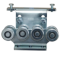 Trolley with eight bearing rollers