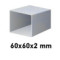 Galvanized square hollow section 60x60x2 mm, 6 m